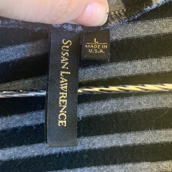 Black and Grey long sleeve cardigan, L - Picture 8 of 8